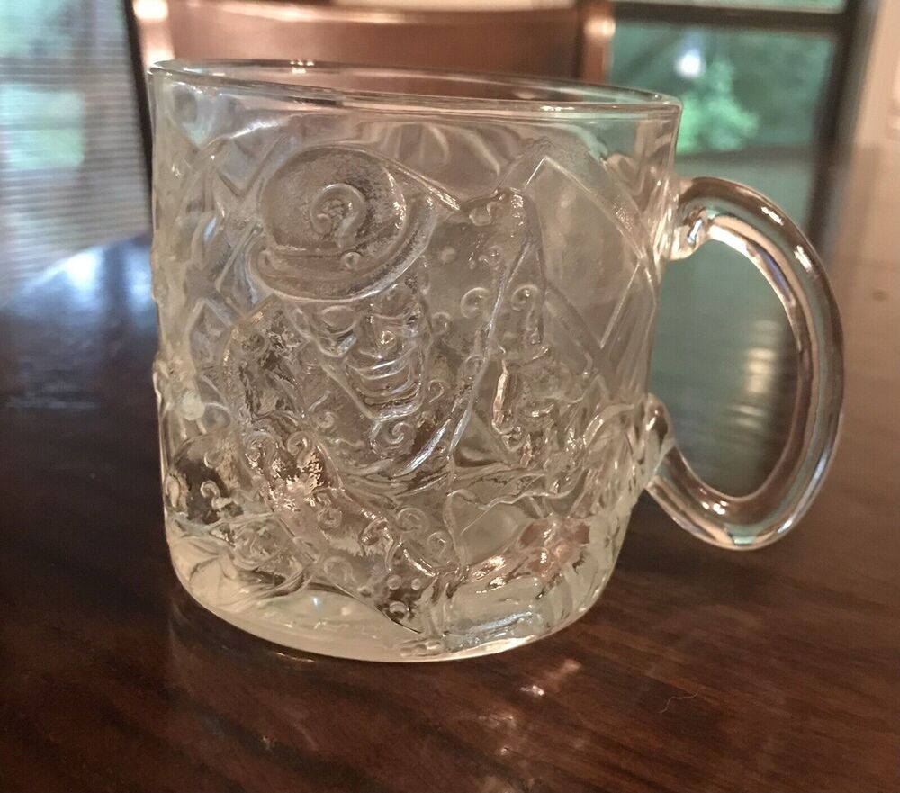 THE RIDDLER Mug Clear Glass McDONALDS DC Comics Batman Forever 1995 COLLECTIBLE